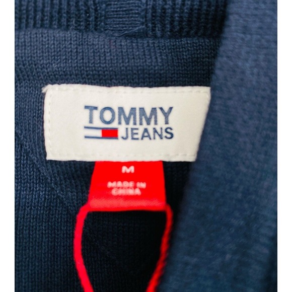 Tommy Hilfiger Denim Sweatshirt‎ Pullover Hoodie Cropped Long Sleeve Blue Medium - Picture 7 of 7